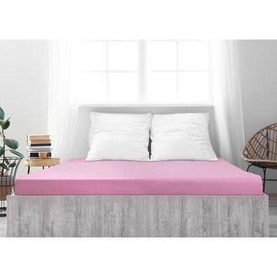 Cearșaf de pat 4Home jersey Ideal roz, 100 x 200 cm