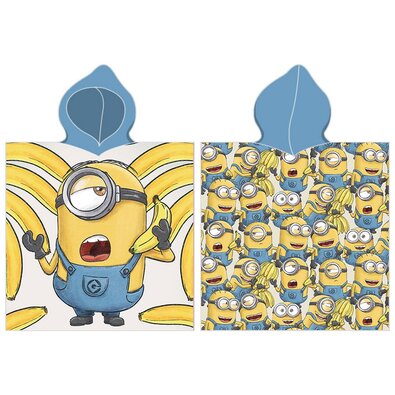 Baby Poncho Minions Banana, 55 x 110 cm