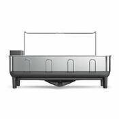 Simplehuman Geschirrabtropfer mit Glashalter, Edelstahlrahmen, grau