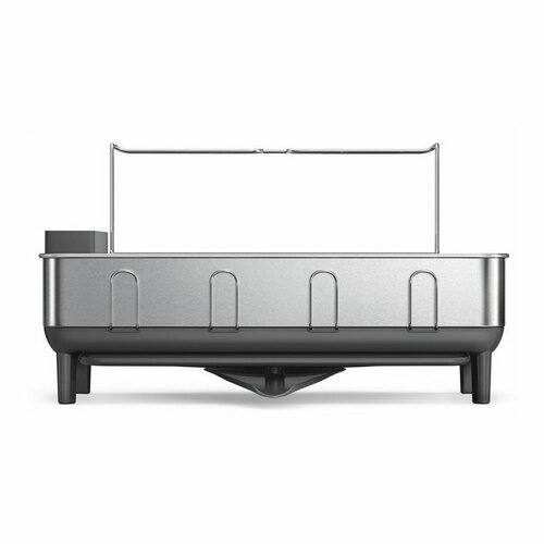 Simplehuman Spălător de vase cu suport pentrusticlă, cadru din oțel inoxidabil, gri