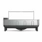 Simplehuman Geschirrabtropfer mit Glashalter, Edelstahlrahmen, grau