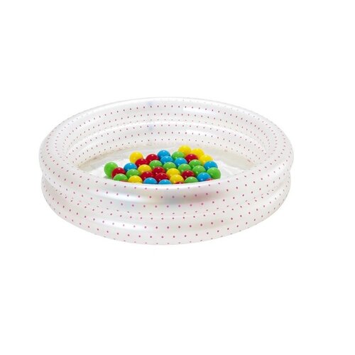 Bestway bazen z 50 kosmi žogicami, premer 91 cm,roza