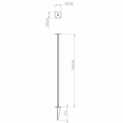 Stojan na vtáčie kŕmidla 120 cm, corten CORGARDEN 1042