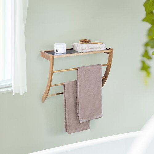Wenko Koupelnová polička s tyčí z akácie FONDI