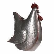 Metalldekoration Henne Silber, 28 x 15 x 30 cm