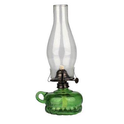 Petrolejová lampa, zelená