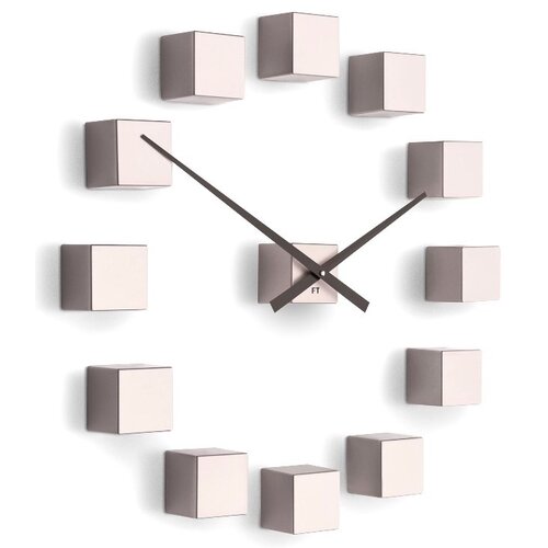 Future Time FT3000PI Cubic pink Designové samolepicí hodiny, pr. 50 cm
