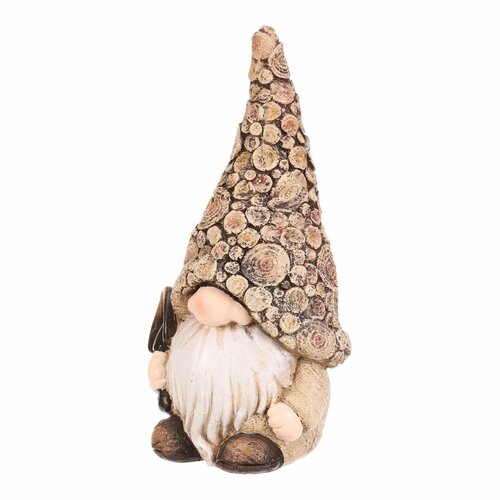 Záhradná dekorácia Škriatok lopatka, 11 x 9 x 21 cm, polyresin