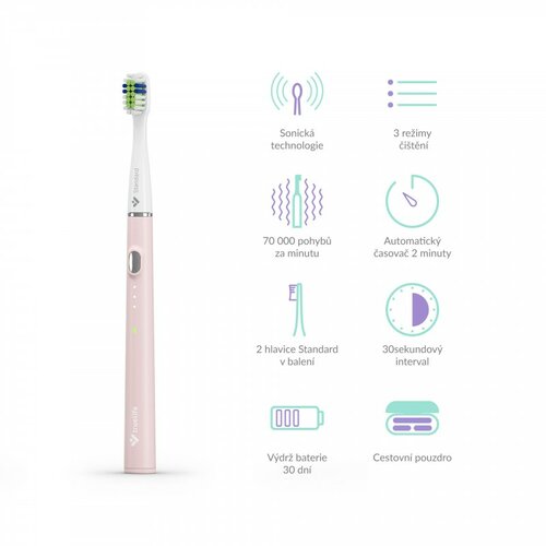 TrueLife Sonična zobna ščetka SonicBrush Slim20Pink