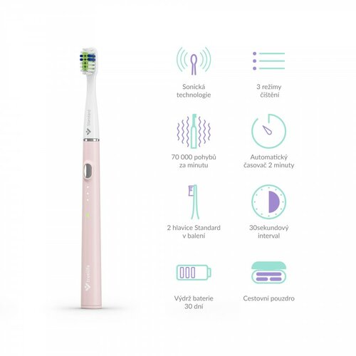 TrueLife Szczoteczka soniczna SonicBrush Slim20różowa