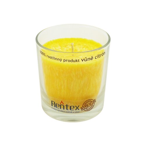 Palmová vonná svíčka ve skle citrón