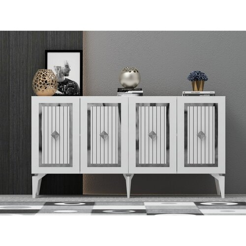 Schrank Nora White and Silver