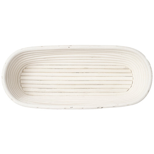 HOME ELEMENTS Coș oval cu inserție din țesătură,35 x 14 cm x 7,5 cm