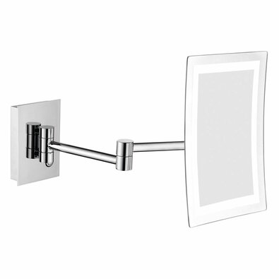 SAPHO MW834 косметичне дзеркало з LED підсвічуванням квадратне, хромоване
