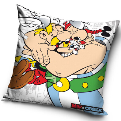 Asterix és Obelix Friends kispárna, 40 x 40 cm