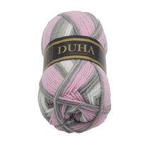 DUHA fonal fehér, szürke, rózsaszín, 50 g / 150 m