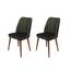 Set de scaune de sufragerie Alfa Khaki and Walnut, 2 buc.