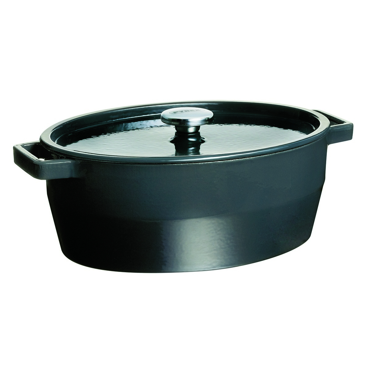 Pyrex Liatinový kastról s pokrievkou 6 l, 33 x 25 cm, sivá, 6 l