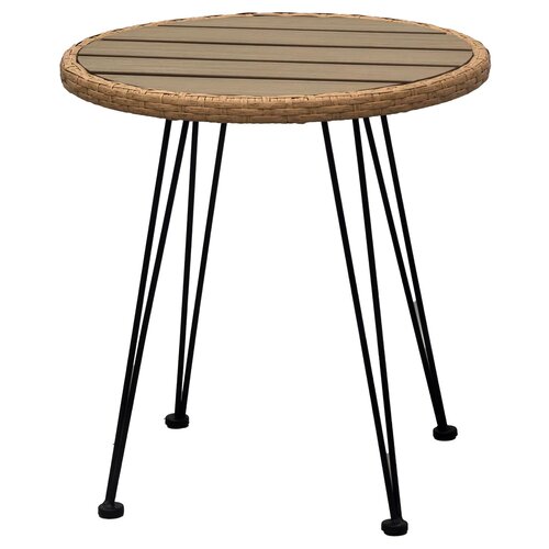 Zestaw ogrodowy Autronic 1+2, metal, poliratan, naturalny, AZ-F1208 NAT