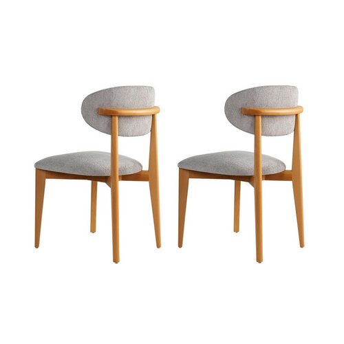 Set de scaune de sufragerie Lionte Grey and DarkOak, 2 buc.