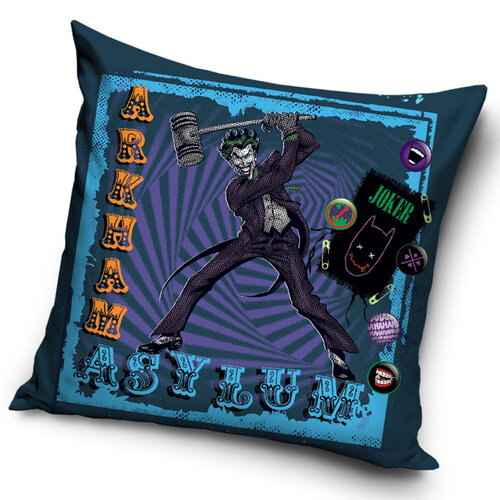 Poszewka na poduszkę Batman Arkham Asylum Joker's Hammer, 45 x 45 cm