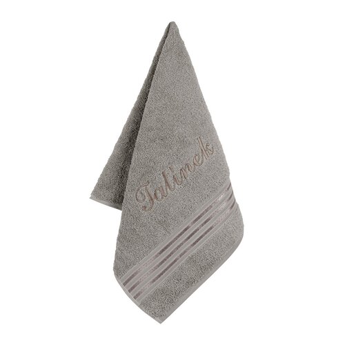 Prosop frotir Bellatex  cu broderie Tatínek Gri închis, 50 x 100 cm