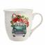 Altom Kubek porcelanowy Christmas car, 630 ml, zielony
