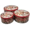 Weihnachtliches 3-teiliges Set von Dosen für  Linzer Gebäck