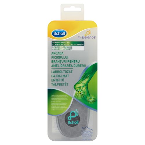 Scholl In-Balance, S, tălpi interioare pentrudureri ale arcului plantar