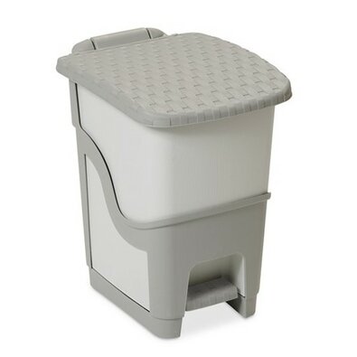 Rattan koš za smeti 18 l, siva