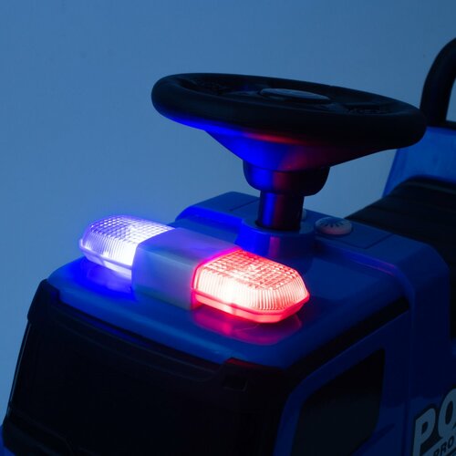 Baby Mix Detské odrážadlo so zvukom Mercedes Police, modrá
