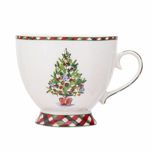 Altom Filiżanka porcelanowa jumbo Classic Christmas tree, 380 ml