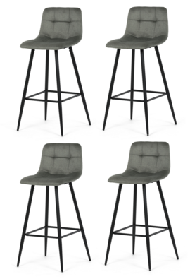 Set de scaune de bar B-X7015 GRN2, 4 buc