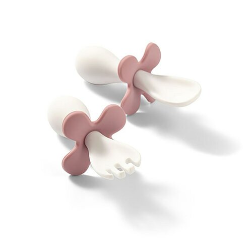 Baby Ono Ergonomični jedilni pribor za otroke,roza