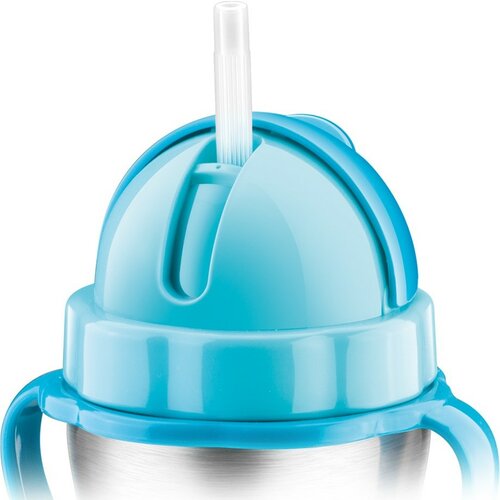 Tescoma BAMBINI Kinder-Thermosflasche mit Strohhalm, rosa