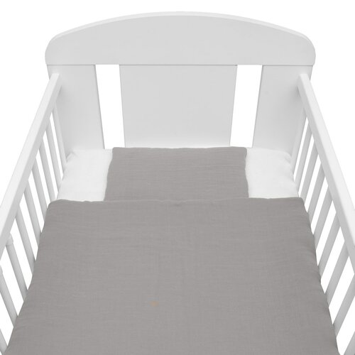 New Baby Mušelínový set s výplňou sivá, 80 x 70 cm