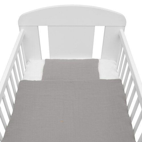 New Baby Muslin set s polnilom siva, 80 x 70 cm