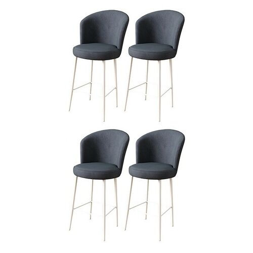 Barstuhl-Set Alte Anthracite and White, 4 Stück