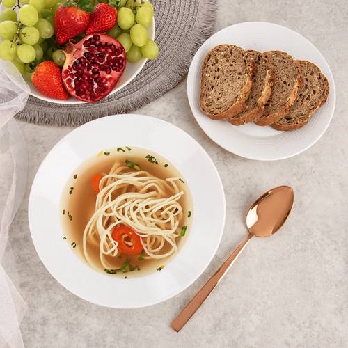 Orion Zestaw porcelanowych talerzy głębokich Mona linka 6 szt., 22 cm