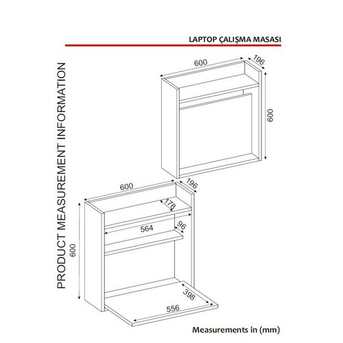 Birou Laptop White and Walnut
