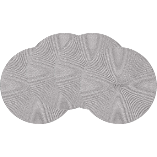 Altom Straw tányéralátét szürke, átmérő 38 cm, 4 db-os készlet