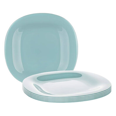 Luminarc Kwadratowy talerz płytki CARINE 27 cm, 6 szt. turkusowy