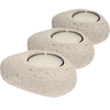 Set suporturi de lumânare din beton Stone maro, 8,5 x 3,5 x 7 cm, 3 buc.