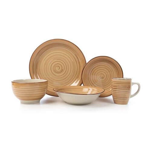 30-delni jedilni set Banquet Spiral Brown