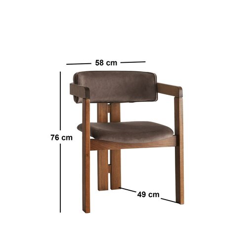Jedálenská stolička CO Dark Brown and Walnut