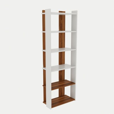 Knihovna Sakran White and Walnut
