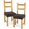 4home Multielastický poťah na sedák na stoličku Comfort hnedá, 40 - 50 cm, sada 2 ks