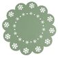 Altom Tischsets Snowflake grün, Durchmesser 38 cm , 4er-Set