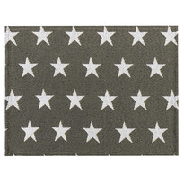 Platzdeckchen Sterne grau, 33 x 48 cm