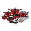 Berlinger Haus 18-delni set posode BurgundyMetallic Line